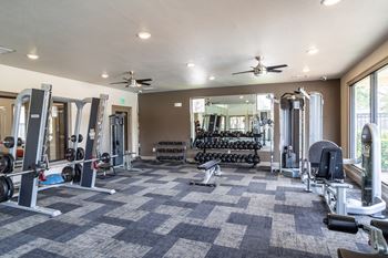 Spacious fitness center at Grand Villas at Cinco Ranch, Texas, 77494